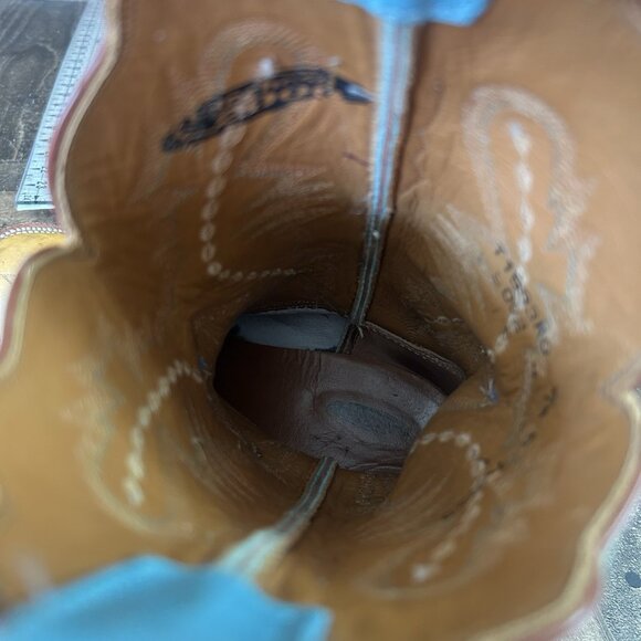 Lucchese 2000 Smooth Ostrich Western Cowboy Boots Womens 7.5 B - Picture 9 of 12